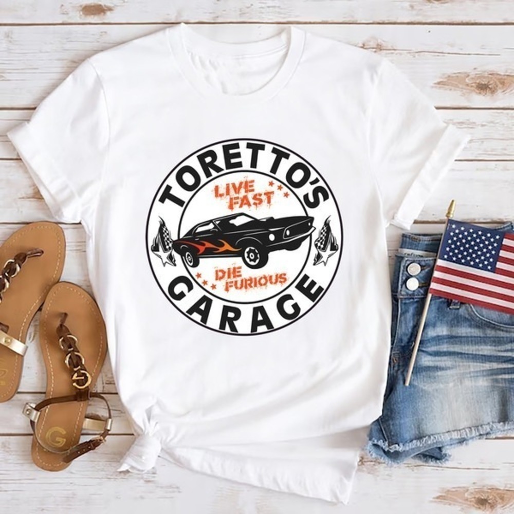 Graphic Torettos Garage Shirt Fast And Furious Muscle Car Tee